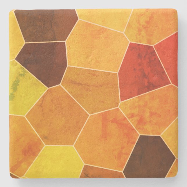 Rustic Pattern Stone Coaster (Front)