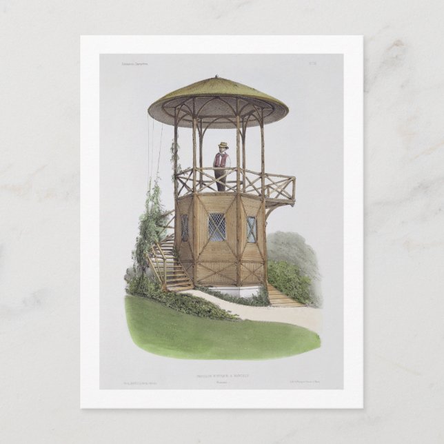 Rustic Pavilion at Marcilly, from 'Habitations Cha Postcard (Front)