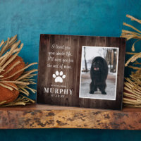 Rustic Paw Prints Personalised Pet Memorial Photo 