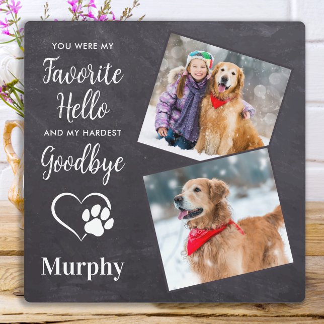 Rustic Paw Prints Personalised Pet Memorial Photo Plaque (Creator Uploaded)