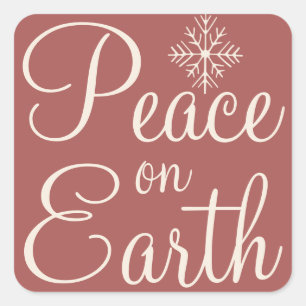 Rustic Peace on Earth Stickers