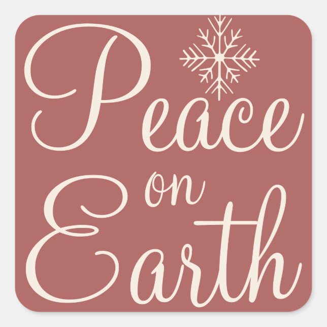 Rustic Peace on Earth Stickers (Front)