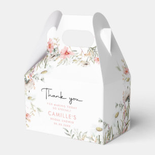 Rustic Peach Wildflowers Favour Box