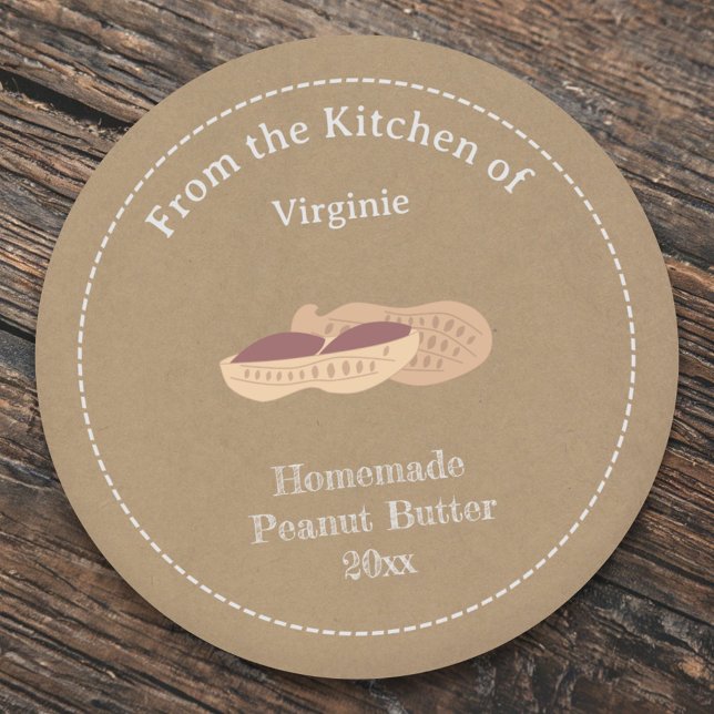 Rustic Peanut Butter Label Sticker (Rustic Peanut Butter Label Sticker)