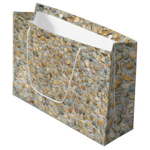 Rustic Pebblestone Wall Large Gift Bag