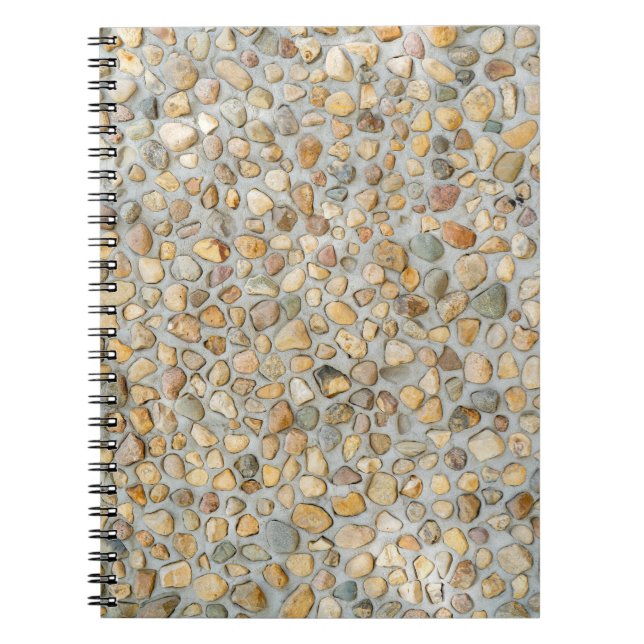 Rustic Pebblestone Wall  Notebook (Front)