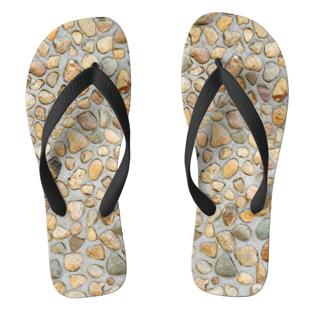 Rustic Pebblestone Wall  Thongs (Footbed)