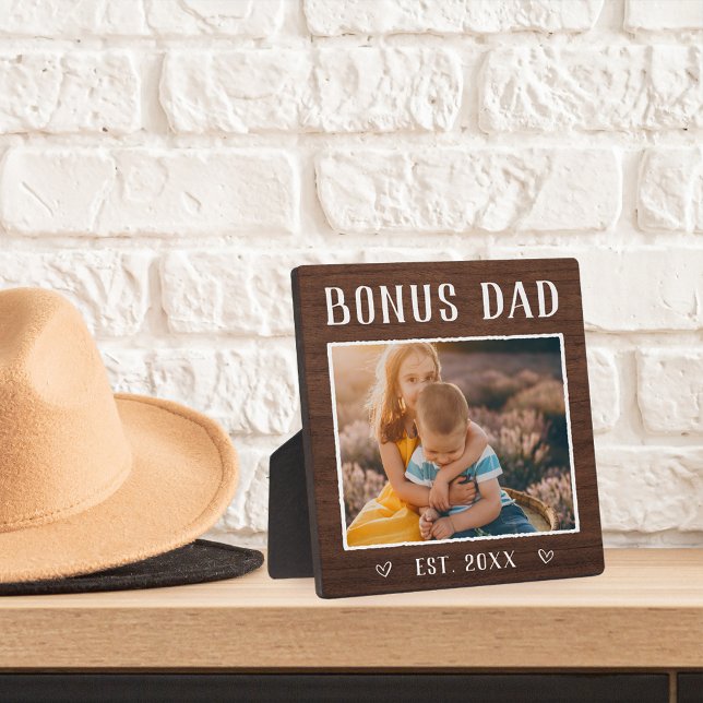 Rustic Personalised Bonus Dad Stepfather Plaque (Creator Uploaded)