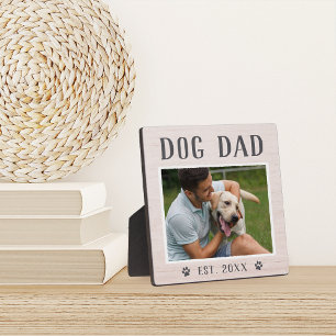 Rustic Personalised Dog Dad Photo Plaque