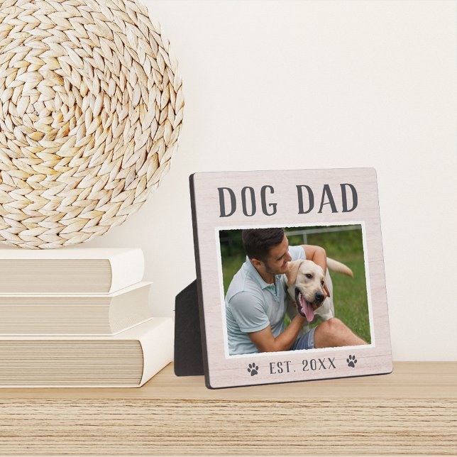 Rustic Personalised Dog Dad Photo Plaque (Creator Uploaded)