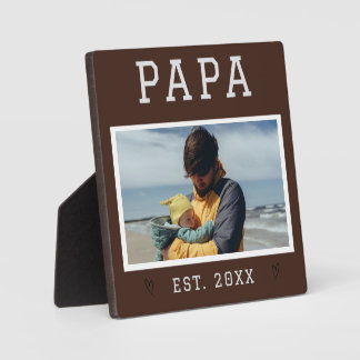 Rustic Personalised Grandpa Photo Plaque
