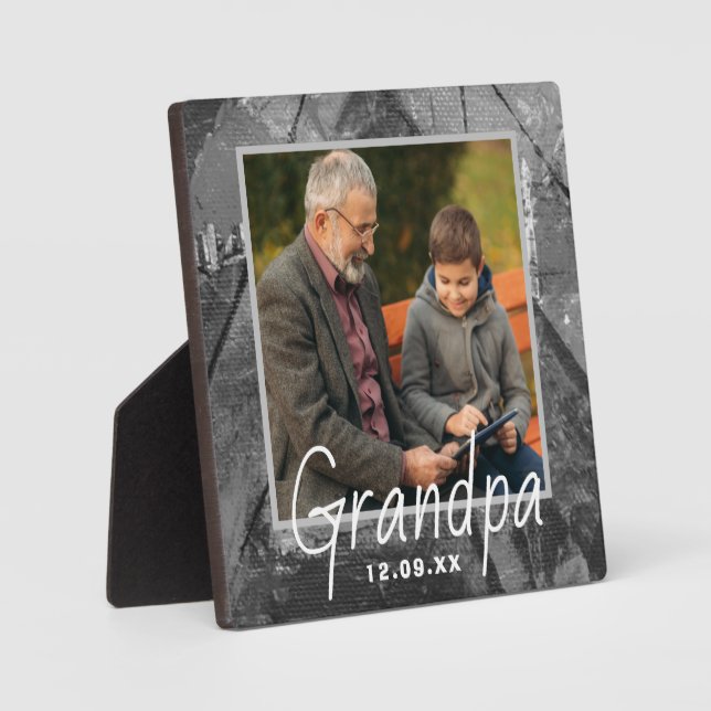 Rustic Personalised Grandpa Plaque (Front)