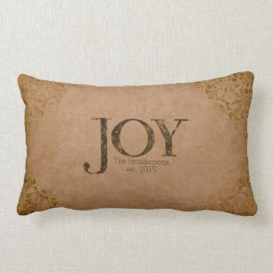 Rustic Personalised Joy Pillow