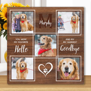Rustic Personalised Pet Memorial Photo Collage Plaque
