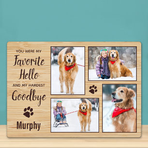 Rustic Personalised Pet Memorial Photo Collage Plaque