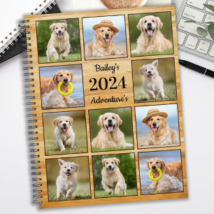 Rustic Personalised Pet Puppy Dog Photo Collage Planner