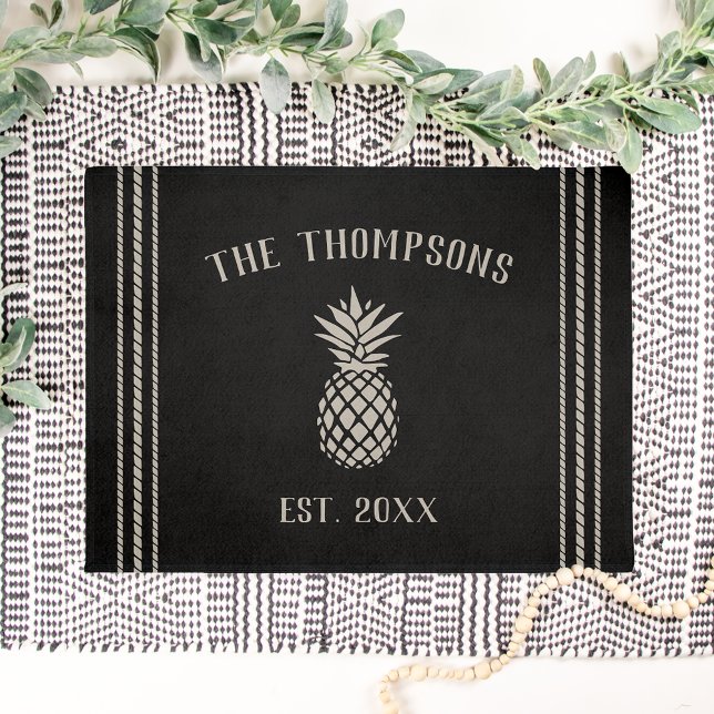 Rustic Personalized Pineapple Doormat (Creator Uploaded)
