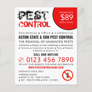 Rustic Pest Control Advertising Flyer