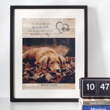 Rustic Pet Dog Memorial Photo