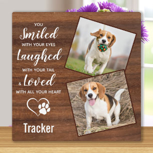 Rustic Pet Loss Keepsake Pet Memorial Photo Plaque