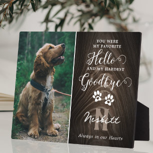 Rustic Pet Loss Memorial Picture Plaque