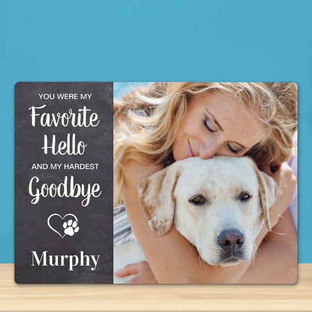 Rustic Pet Memorial Personalised Dog Photo Plaque (Creator Uploaded)