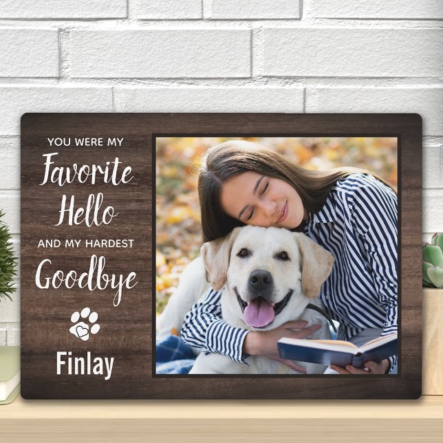 Rustic Pet Memorial Personalised Photo Plaque (Creator Uploaded)