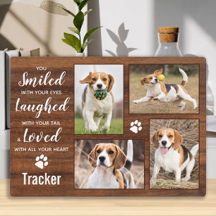 Rustic Pet Memorial Photo Collage Plaque