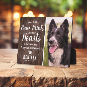 Rustic Pet Memorial   Photo Keepsake Plaque