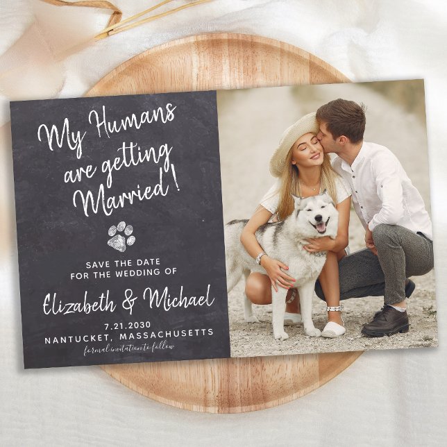 Rustic Pet Wedding Dog Save The Date Cards Budget (Creator Uploaded)