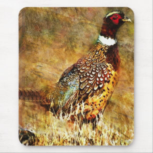 Rustic Pheasant Painting Mouse Pad