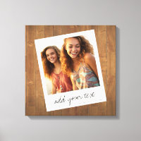Rustic Photo Frame with Square Instagram and Wood