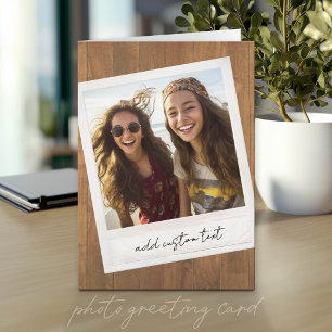 Rustic Photo Frame with Square Instagram and Wood Card