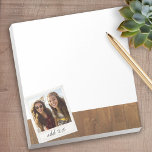 Rustic Photo Frame with Square Instagram and Wood Notepad<br><div class="desc">A vintage and trendy design with a retro picture border that you can add your favorite selfie or portrait of a friend. Use a square photo to create a unique and personal gift or keep the hipster puppy and make a trendy keepsake. If you need to adjust the pictures, click...</div>