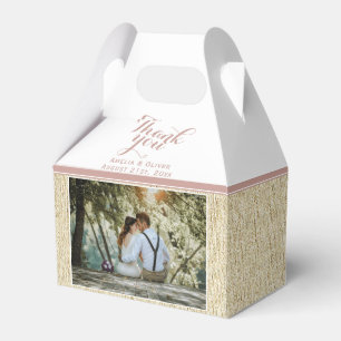 Rustic Photo Wedding Thank you Favour Box