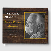 Rustic Photo Wood Look Bereavement | Funeral