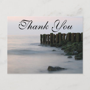 Rustic Pier on the Beach   Thank You Card