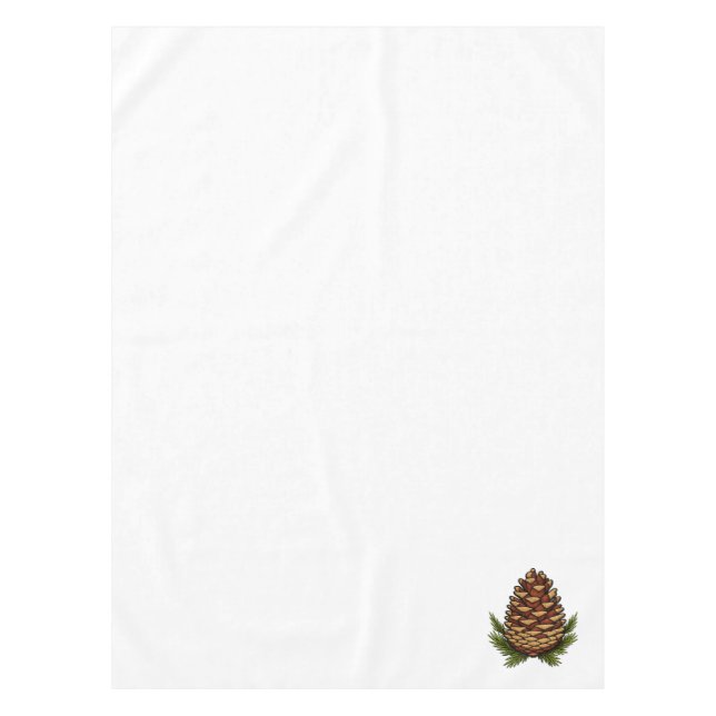 Rustic Pine Cone Botanical Tablecloth | Woodland N (Front)