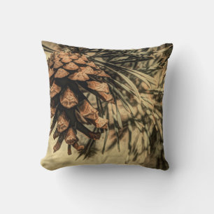 Rustic Pine Cone Design Cushion
