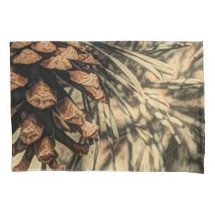 Rustic Pine Cone Design Pillowcase