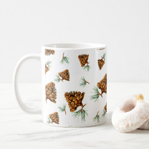 Rustic Pine Cone Forest Mug – Nature-Inspired Desi