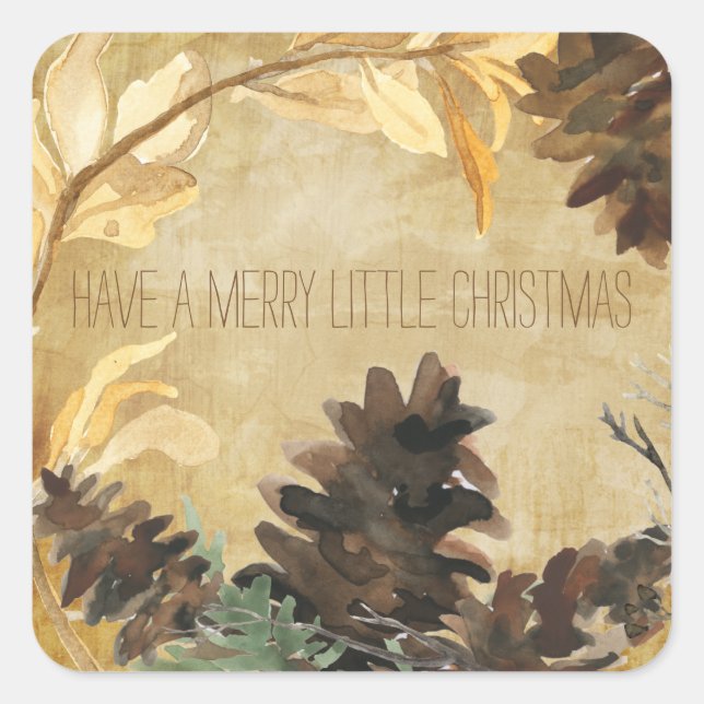 Rustic Pine Cones Stickers (Front)