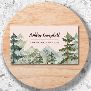 Rustic Pine Forest and Mountain Business Card