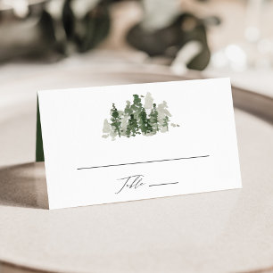 Rustic Pine Forest Wedding Place Card