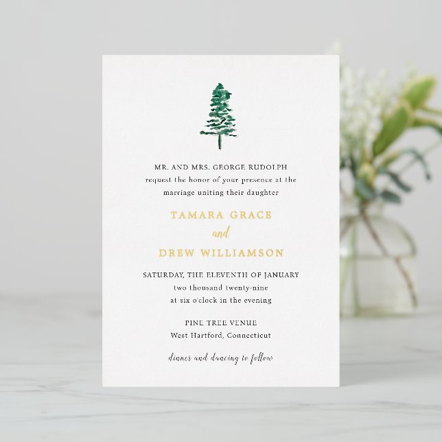 Rustic Pine Tree Modern Wedding (Standing Front)