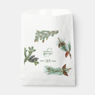 Rustic Pine Trees Forest Greenery Wedding Favour Bag