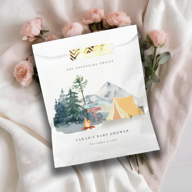Rustic Pine Woods Camping Mountain Baby Shower Favour Bag (Creator Uploaded)