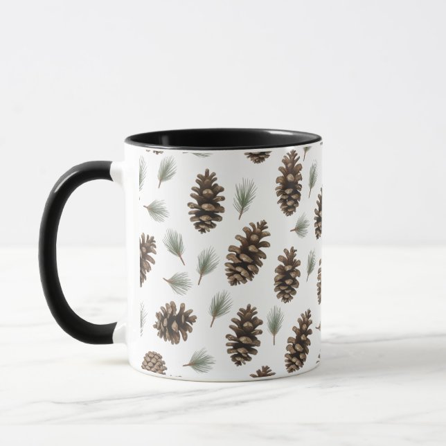 Rustic Pinecone Combo Mug – Farmhouse Christmas Co (Left)