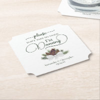 Rustic Pinecones Don't Take My Drink Wedding