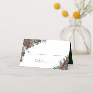Rustic Pinecones Elegant Wedding Write-In Place Card